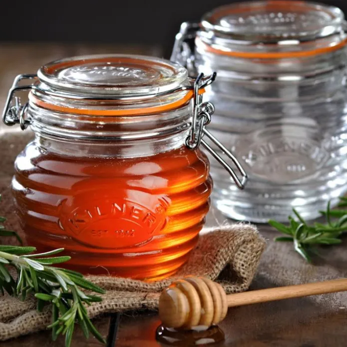 Tarro de cristal para miel con cierre hermético y espátula 400 ml - Kilner
