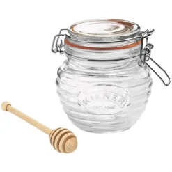 Tarro de cristal para miel con cierre hermético y espátula 400 ml - Kilner