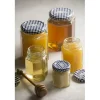 Tarro de cristal redondo con tapa vichy azul 93 ml - Kilner