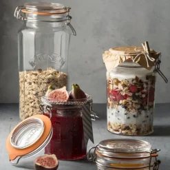 Tarro de cristal redondo laminado con cierre hermético 2,2 litros - Kilner
