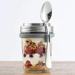 Tarro fiambrera de cristal hermética con soporte y cuchara 350 ml - Kilner