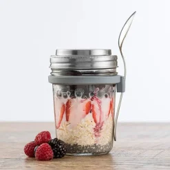 Tarro fiambrera de cristal hermética con soporte y cuchara 350 ml - Kilner
