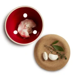 Tarro para ajos crema con tapa de corcho 14 cm - Cerámica - Emile Henry