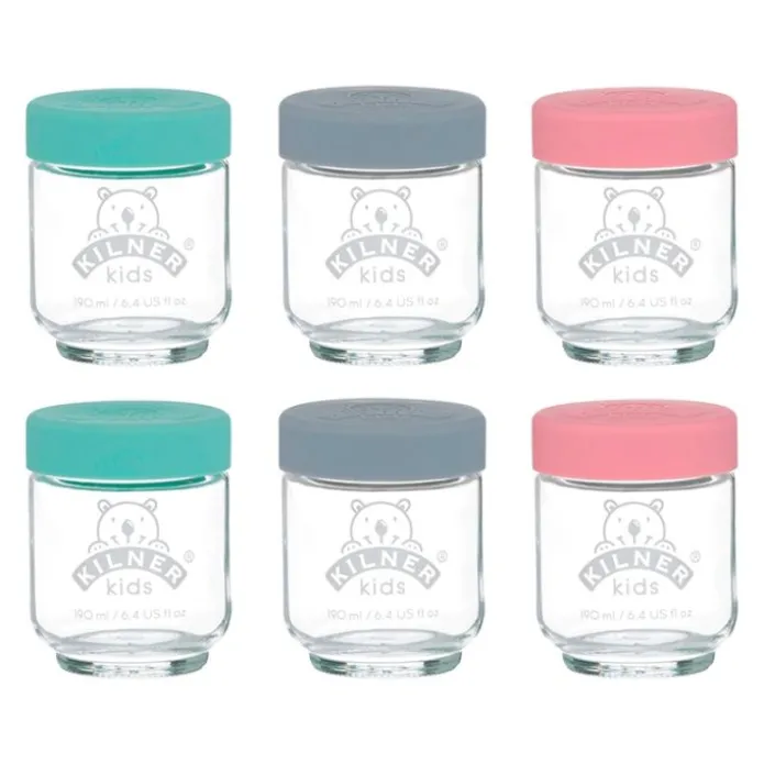 Tarros de cristal con tapa de silicona Kids 190 ml (6) - Kilner
