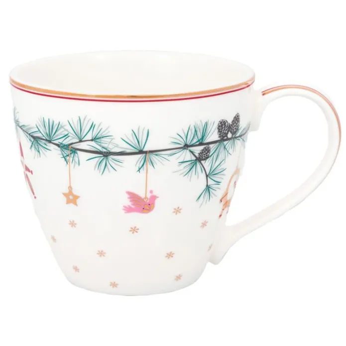 Taza de cerámica con asa mug Juana White 250 ml - GreenGate