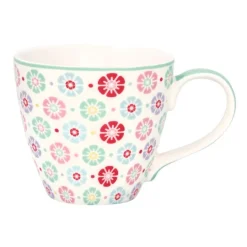 Taza de cerámica con asa mug Rike White 250 ml - GreenGate