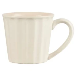 Taza estriada baja con asa crema 300 ml - Mynte - Ib Laursen