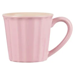 Taza estriada baja con asa rosa 300 ml - Mynte - Ib Laursen