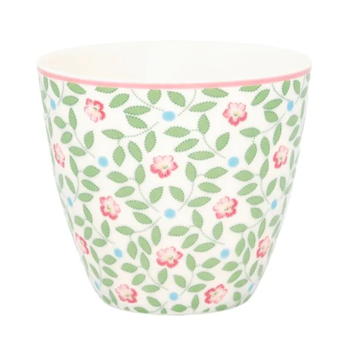 Tazón de cerámica para leche Lotta White 350 ml - GreenGate