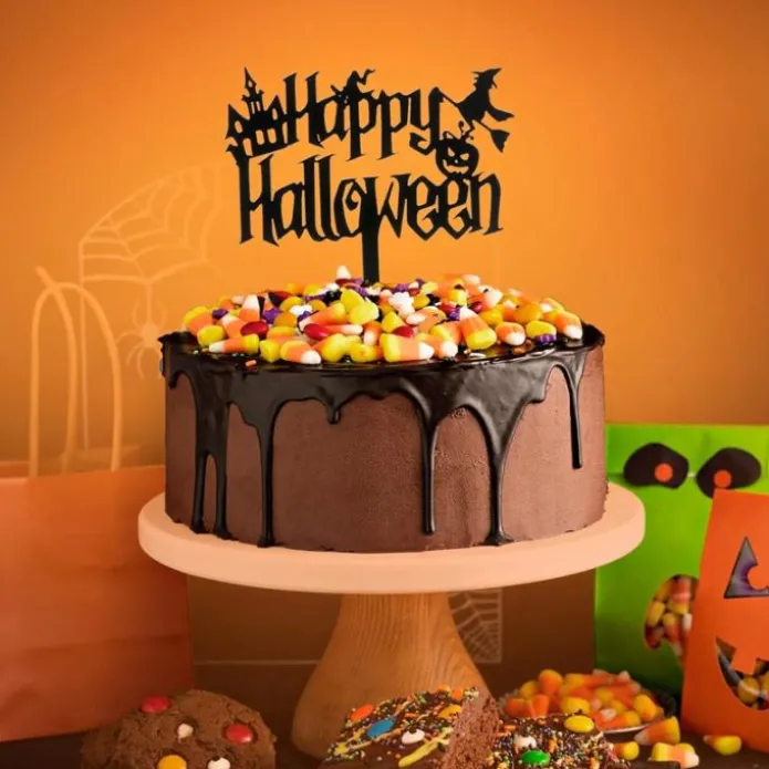 Topper bruja Happy Halloween 14 cm - Dekora