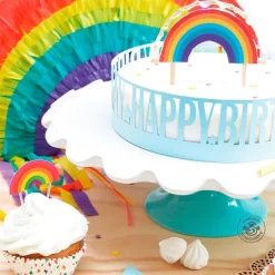 Topper de madera con LEDs arcoíris - ScrapCooking