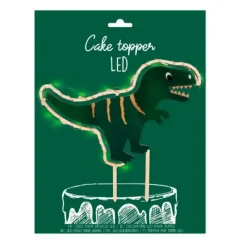 Topper de madera con LEDs dinosaurio - ScrapCooking