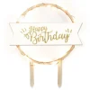 Topper de madera con LEDs Happy Birthday - ScrapCooking