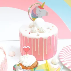 Topper de madera con LEDs unicornio - ScrapCooking