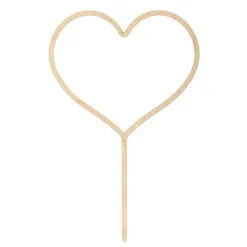 Topper de madera corazón 14 cm - PartyDeco
