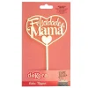 Topper Felicidades mamá dorado 14,3 cm - Dekora