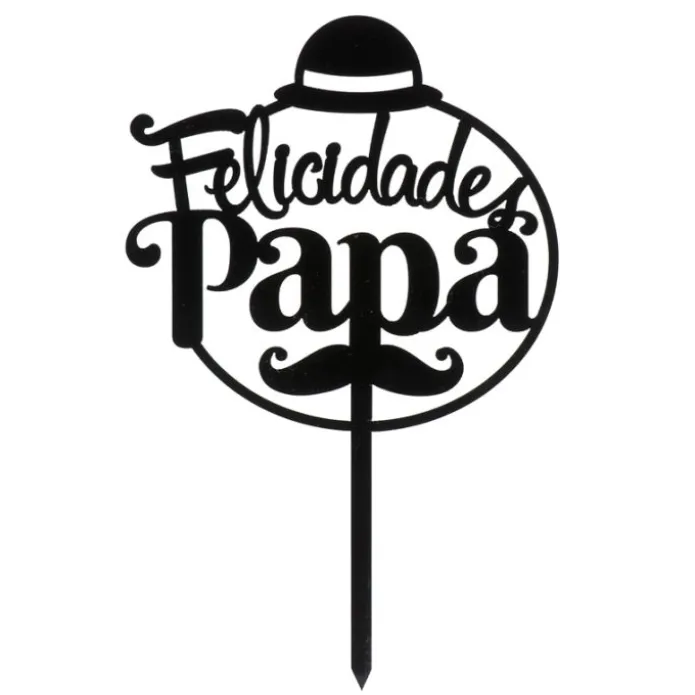 Topper Felicidades papá 15,6 cm - Dekora