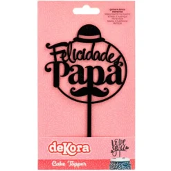 Topper Felicidades papá 15,6 cm - Dekora
