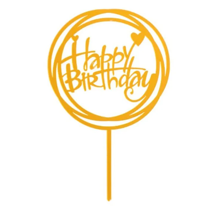 Topper Happy Birthday 10 cm - Dekora