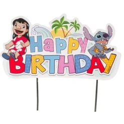 Topper Happy Birthday Lilo y Stitch 17 cm - Dekora