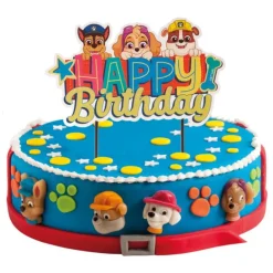 Topper Happy Birthday Patrulla Canina 17,5 cm - Dekora