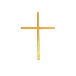 Topper para tartas dorado cruz comunión 6,5 cm