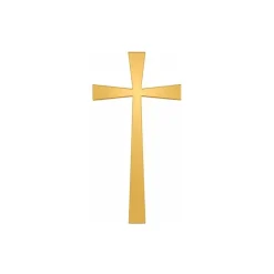 Topper para tartas dorado cruz comunión ancha 6,5 cm