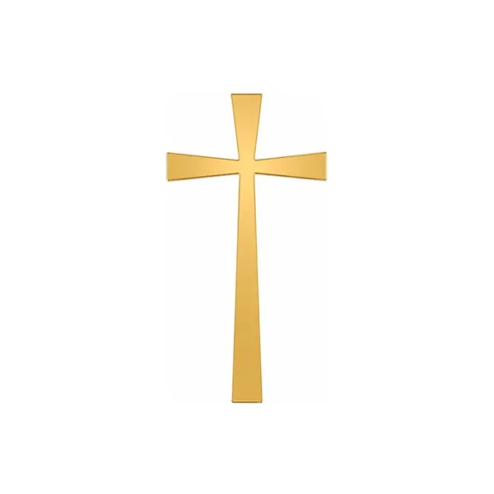 Topper para tartas dorado cruz comunión ancha 6,5 cm