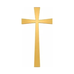Topper para tartas dorado cruz comunión ancha 10 cm