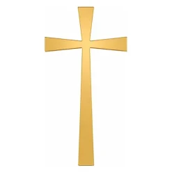 Topper para tartas dorado cruz comunión ancha 17 cm