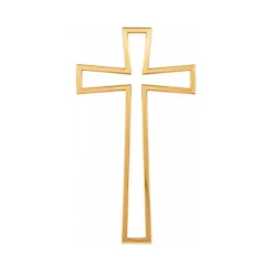 Topper para tartas dorado cruz comunión hueca 10,6 cm