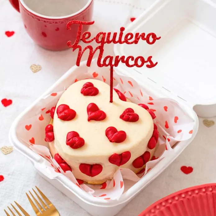 Topper Personalizado Bento cakes Mini tartas - Nombre o Texto 7 cm
