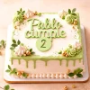 Topper personalizado cumple nombre y edad en círculo