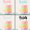 Topper personalizado cumple nombre y edad