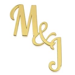 Topper personalizado iniciales pareja de novios