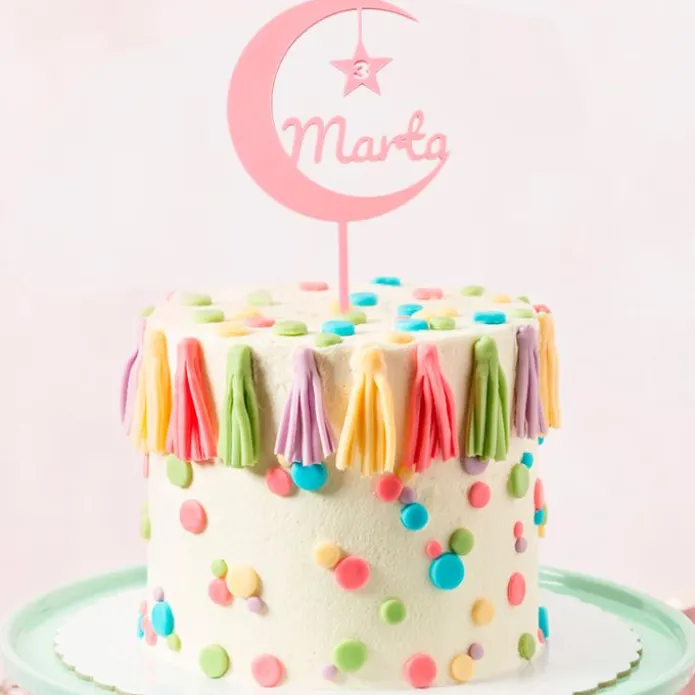 Topper personalizado luna nombre y edad