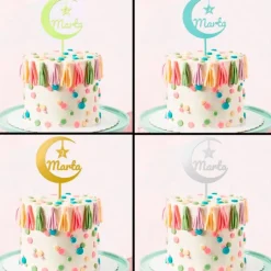 Topper personalizado luna nombre y edad