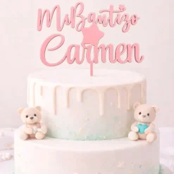 Topper personalizado Mi Bautizo nombre