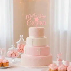 Topper personalizado Mi Bautizo nombre