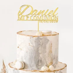 Topper personalizado Mi Primera Comunión nombre y fecha