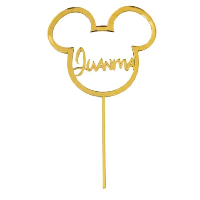 Topper personalizado para tartas Mickey Mousse (12 cm)