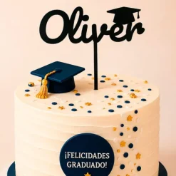 Topper personalizado tartas de graduación Nombre