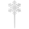 Topper plateado copo de nieve 6,5 cm - Dekora