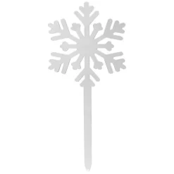 Topper plateado copo de nieve 6,5 cm - Dekora
