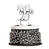 Topper plateado Happy 25 aniversario 10 cm - Dekora