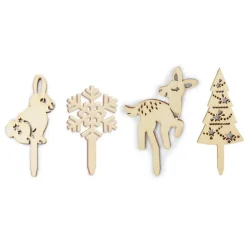 Toppers de madera Navidad (4) - ScrapCooking