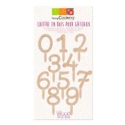 Toppers de madera números (10) - ScrapCooking