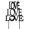 Topper silueta Love 20 cm