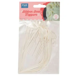 Toppers lazos blancos para tartas coquette y cupcakes (8) - PME