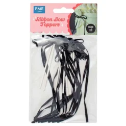 Toppers lazos negros para tartas coquette y cupcakes (8) - PME
